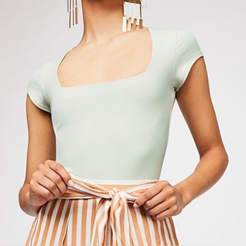 Free people square neck bodysuit